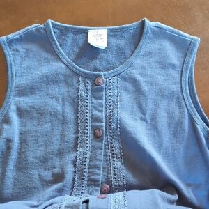 Silver Women's Blue Sleeveless Blouse